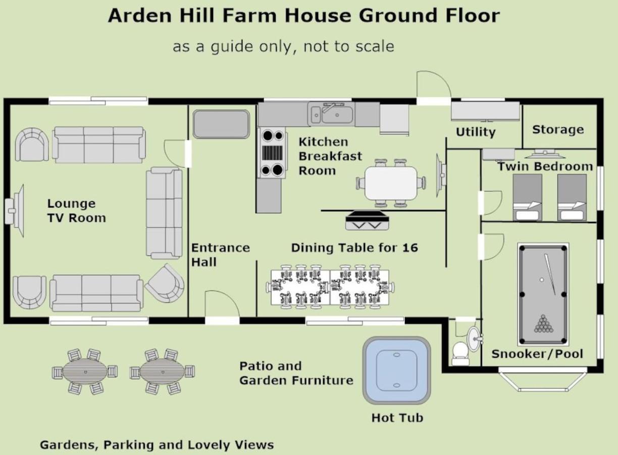 Arden Hill Farmhouse - Hot Tub, Snooker Table, Sleeps 16 Стретфорд-на-Ейвоні Екстер'єр фото